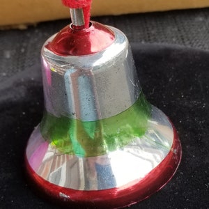 vintage  Christmas PLASTIC BELL ornaments  1950&#39;s