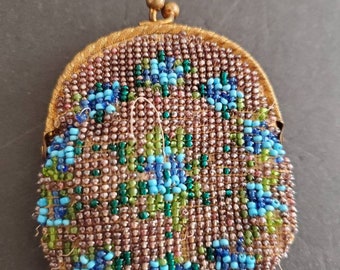 Antique Beaded Coin Handbag / Purse