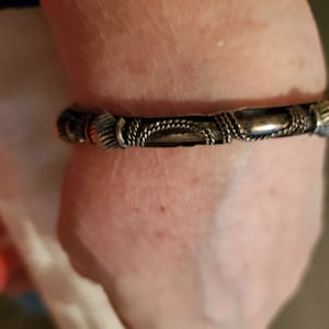 Bransoletka Vintage Ornate Silver Plated Bangle
