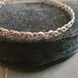 Bransoletka vintage niepodpisana ze srebra próby Bangle