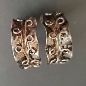 Vintage Silver Plate Pierced Earrings