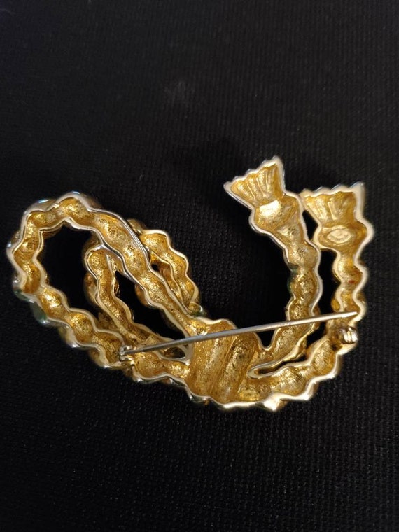 Vintage  signed gold plated pin /Brooch - image 4