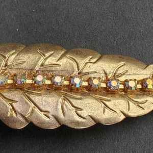 Vintage Hair Barrette with rhinestones