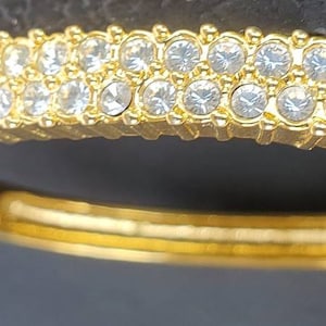 Fabulous gold plated with round Rhinestones  bangle bracelet