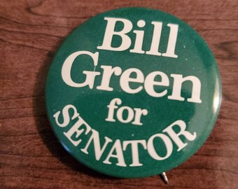 BILL GREEN U.S. Senator Pin / Bouton