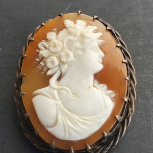 Vintage Cameo Pendant Brooch