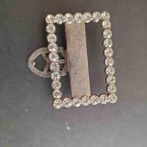 Vintage 1930s vestido fur clip claro Rhinestones pin / Clip