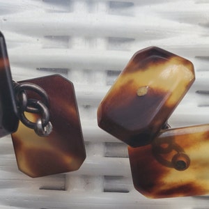 Vintage Faux tortoises shell cufflinks