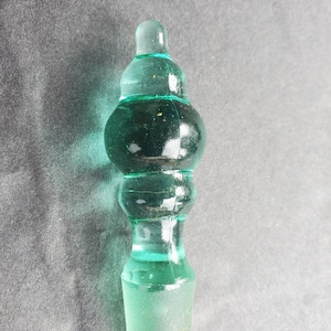 Tapón de cristal para perfume de color verde de ART Glass vintage