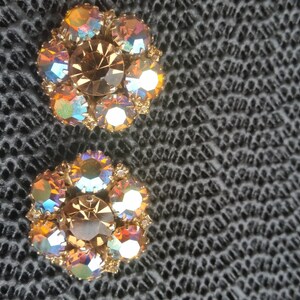 Vintage WARREN signed GOLD plated Earrings clip on