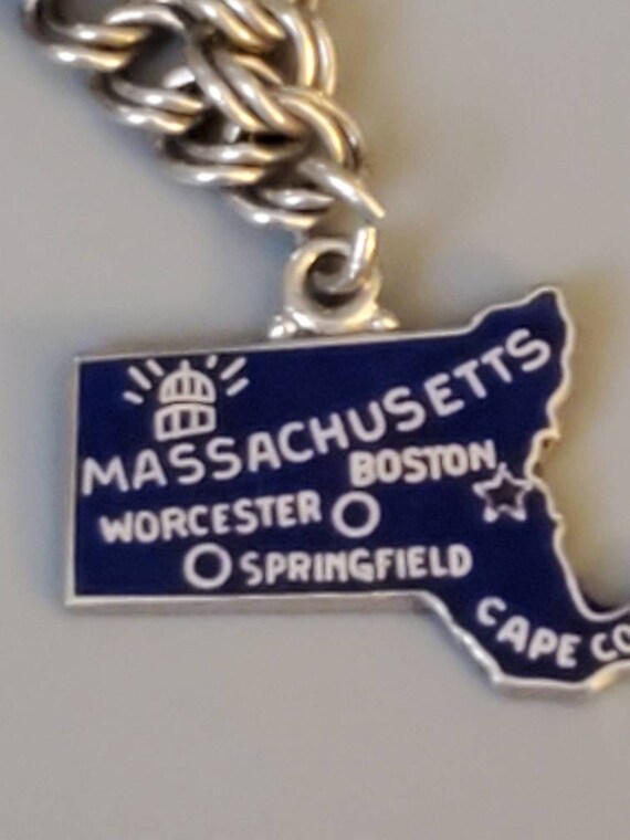 Massachusetts State Charm Antiqued Sterling Silver Massachusetts State Charm Antiqued Sterling Silver