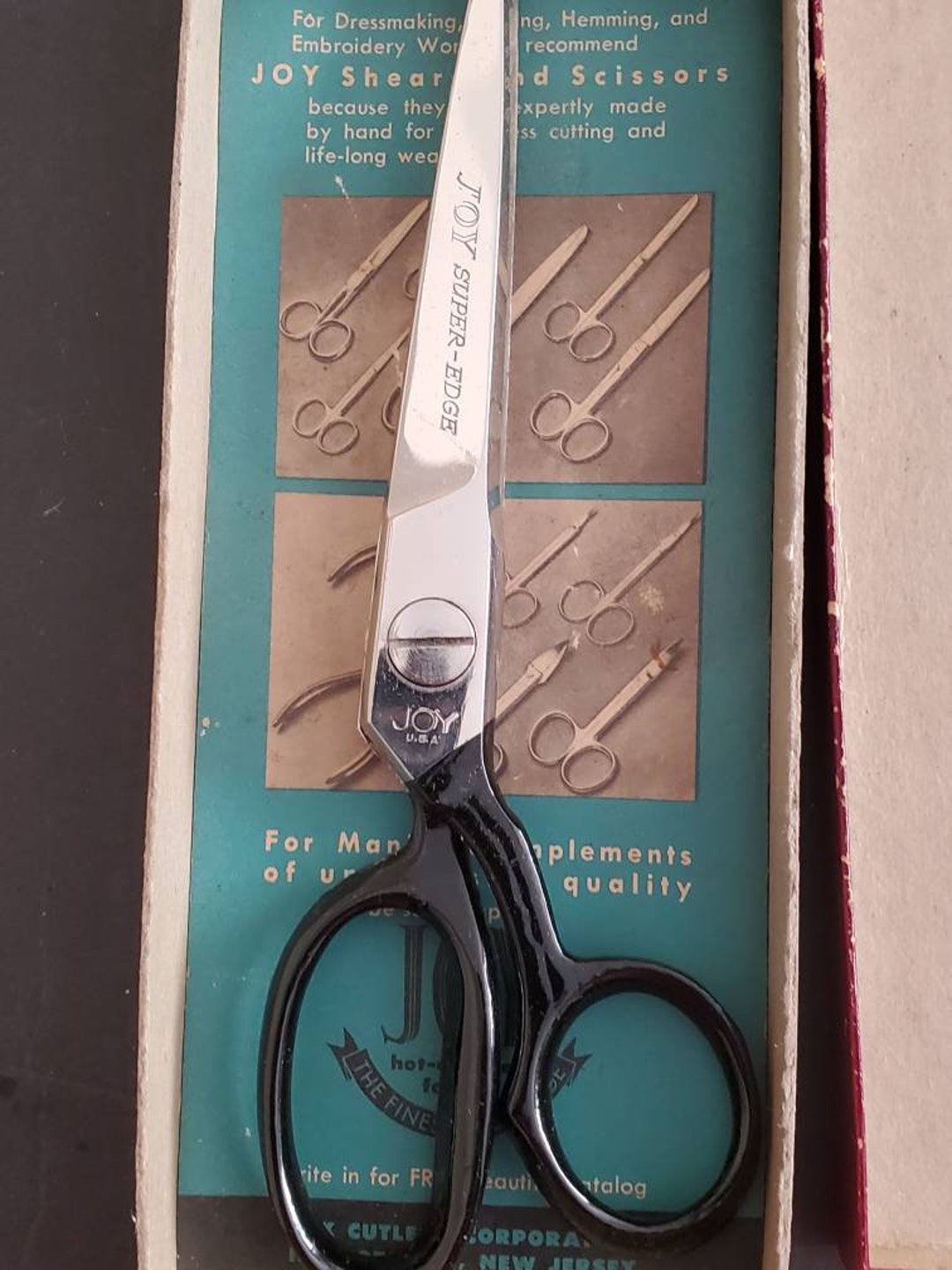 Vintage Pinking JOY Tailor Scissor / Shears With Original Box Etsy