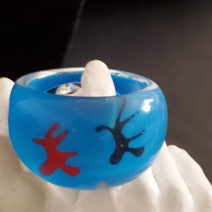 Vintage Lucite Blue Ring