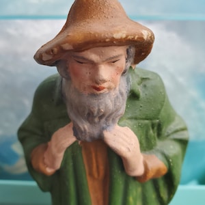 Antike Dresdner Krippe Hirte Weihnachten Pappmaché Ornamente handbemalt made in Germany