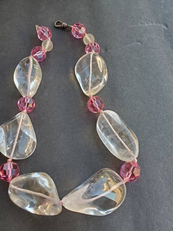 Rare Antique Rock Crystal necklace Wedding Jewelry