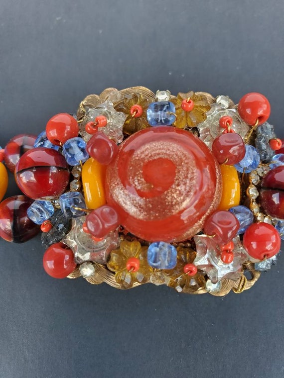 Vintage De MARIO Beaded Bracelet signed - image 7