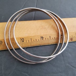 Vintage Mexico sterling bracelet Bangle 3 hooked together