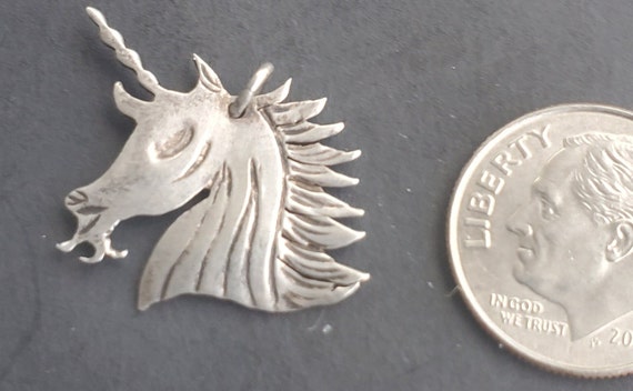 Vintage Unicorn CHARM Sterling silver - image 3