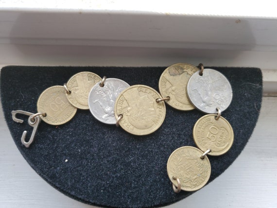 Vintage Early Coin bracelet from 1921-40's