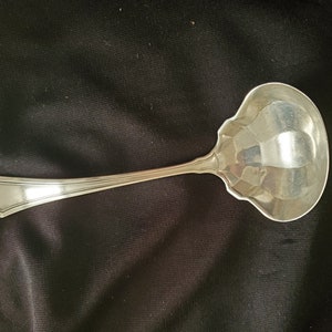 Victorian  Antique Sterling Silver Gravy Ladle signed Sterling