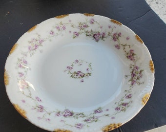 Antique Limoges rose Soup Bowls made in France set de 4