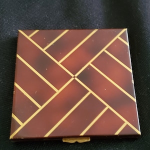Vintage Art DECO Enamel Compact made in France