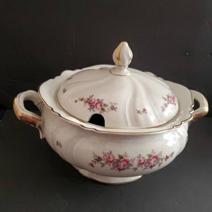 Vintage Rare Rosenthal rose China Soup tureen dish made in Germany