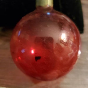 Vintage red Glass made in USA Christmas ornaments 1950's