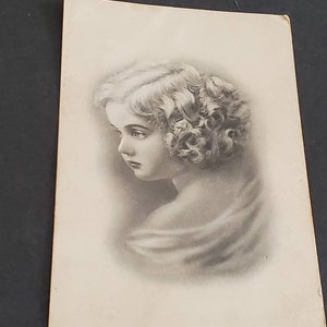 Antique Photography postcard George Washington 1 cent Stamp