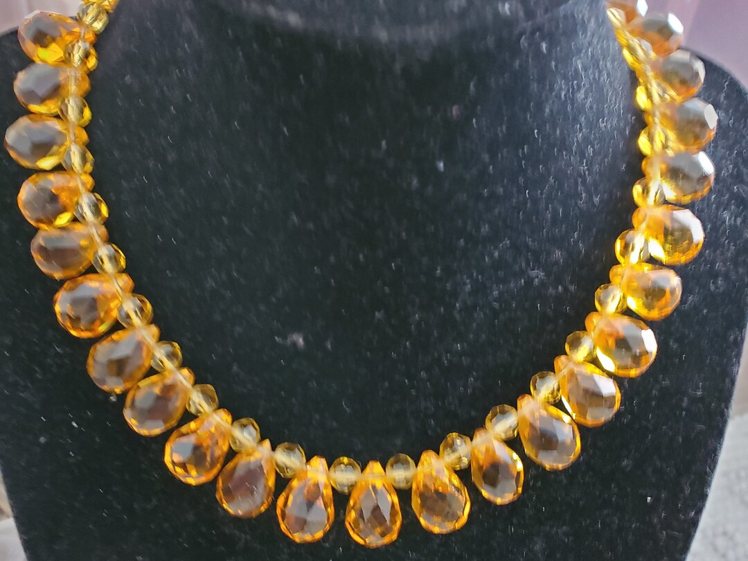 RARE Czech Glass Beads Necklace Vintage Antique Etsy
