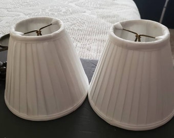 vintage Nuances de lustre Ensemble blanc de 2