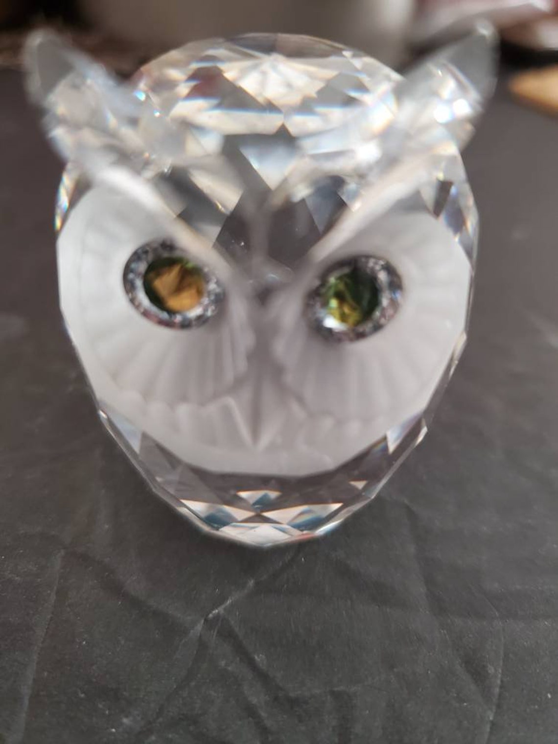 Swarovski Retired Crystal Animal Figurine Owl No Box Etsy