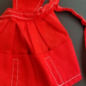Vintage Barbie Doll Clothes 1960&#39;s Red Apron What&#39;s Cooking