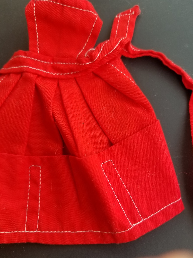 Vintage Barbie Doll Clothes 1960's Red Apron What's - Etsy