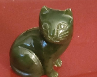 vintage Miniature DollHouse Jade Cat