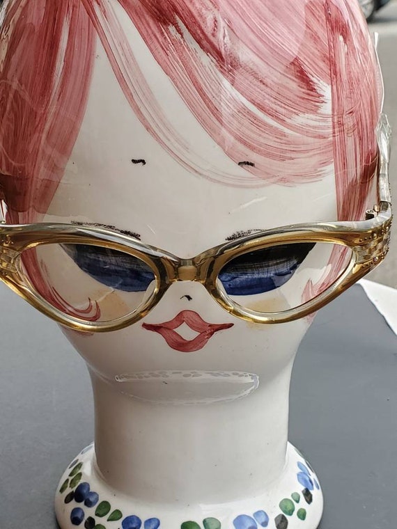 Vintage Cat Eyeglasses Frames Modernist deco Fran… - image 7