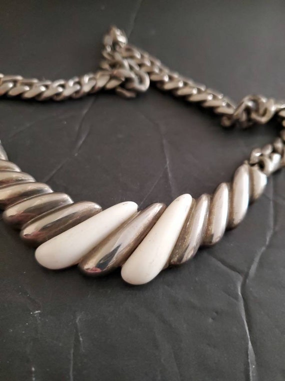 Fabulous Enamel & Silver plated necklace