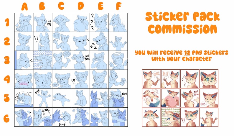 Caracter Sticker Custom Character Sticker Pack | 12 PNG Stickers (digital Download) - Etsy