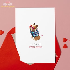 Tarjeta imprimible de perros – Regalo divertido de perro – Regalo para mamá de perro – Tarjeta para bebé peludo – Descarga instantánea – Regalo para mejores amigos de perro – Pug