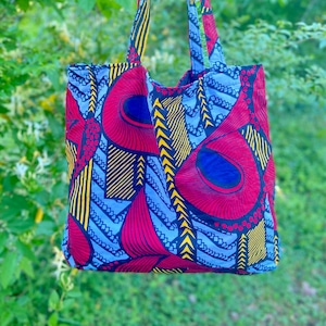 Kitenge Tote Bag: Kenyan Artisan Fair Trade Cotton Purse