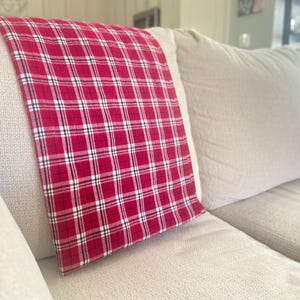 Maasai Shuka Blanket: Traditional African Acrylic Fabric - Shop for a Cause #5 Red+White+Black