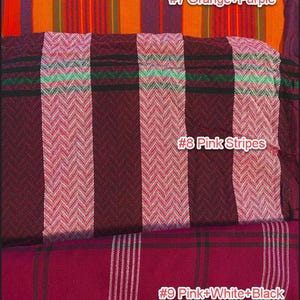 Maasai Shuka Blanket: Traditional African Acrylic Fabric - Shop for a Cause #9 Pink+White+Black