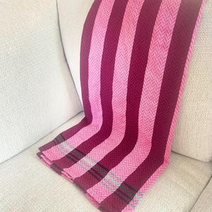 Maasai Shuka Blanket: Traditional African Acrylic Fabric - Shop for a Cause #8 Pink Stripes