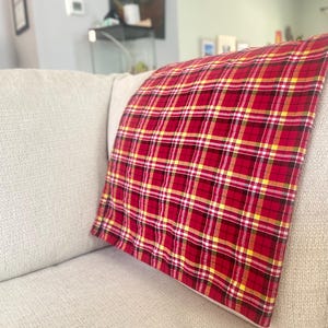 Maasai Shuka Blanket: Traditional African Acrylic Fabric - Shop for a Cause #4 Red+Yellow+Black