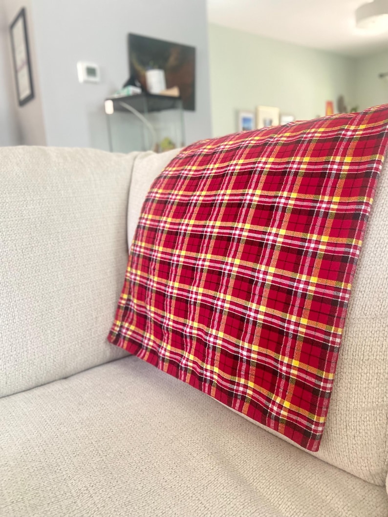Maasai Shuka Blanket: Traditional African Acrylic Fabric - Shop for a Cause #4 Red+Yellow+Black