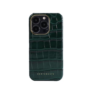 Crocodile Embossed Leather iPhone Case | Handmade Leather Accessories
