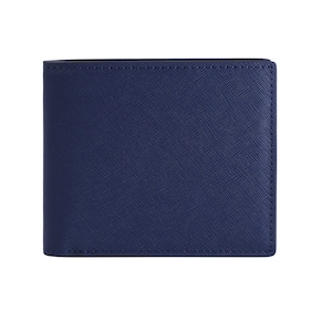 Cartera de lujo Old Money de piel Saffiano Gentcreate azul marino para él y para ella, cartera plegable Old Money, cartera para hombre y mujer