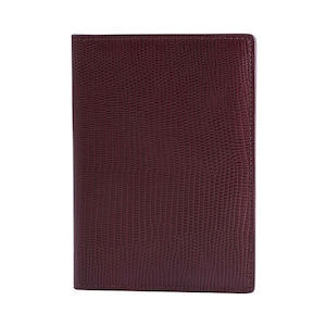Burgundy Lizard Passport Holder, Lizard Passport Holder, Luxury Leather Passport Holder, Handmade Leather Embossed Lizard Pattern Passport