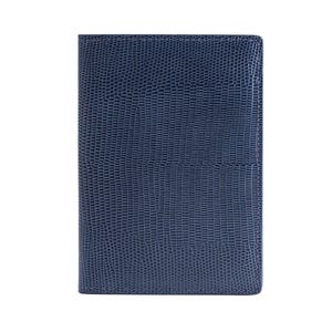 Navy Lizard Passport Holder, Lizard Passport Holder, Luxury Passport Holder, Leather Embossed Lizard Pattern Passport For Him and Her
