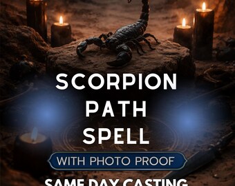 Le sort de la Voie du Scorpion | Force de l'ombre, contrôle intérieur, maîtrise de soi spirituelle | Archétype Samiri (épreuve photographique)